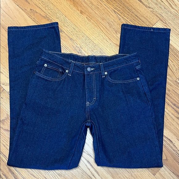 Dickie's Women's Lined Blue Jeans Regular Straight Cut Dark Wash Sz 8R W/31 L/32 - Picture 5 of 15